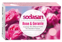 Savon bio en pain Rose & Géranium, Sodasan