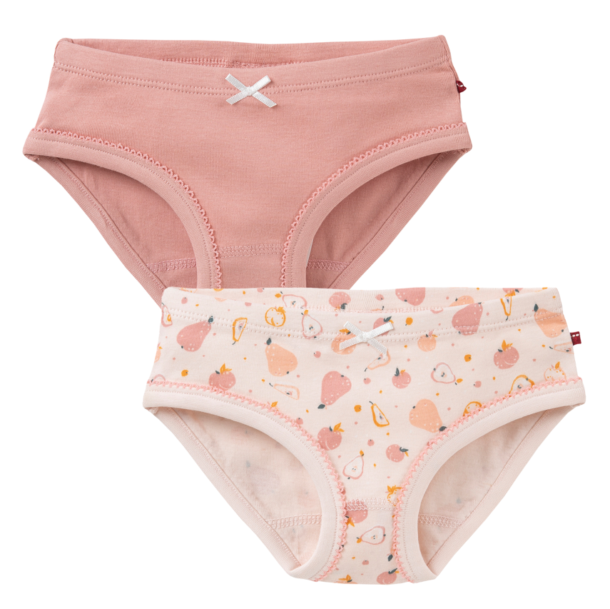 2er Set Kinder Unterhosen, Früchte & rosa, PWO 