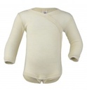 Wickelbody Wolle&Seide langarm natur, Engel