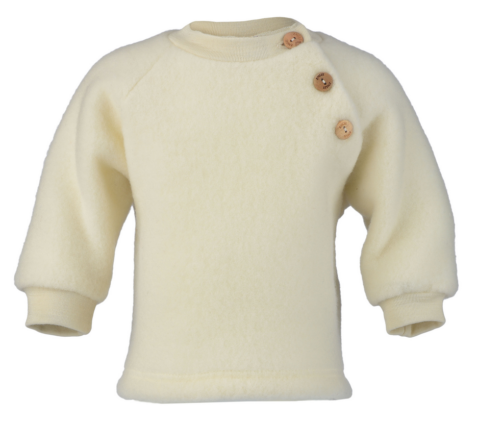 Pull raglan avec boutons en bois, polaire, Engel