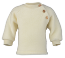 Raglan sweater with wooden buttons, fleece, Engel