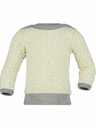 Baby sweater wool/silk natural/printed, Engel