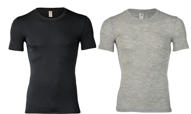 Herren-Shirt kurzarm Wolle/Seide, Engel