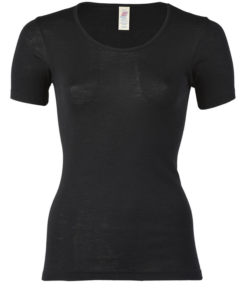 Damen-Shirt kurzarm Wolle/Seide, Engel