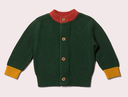 Baby Knitted Cardigan Olive cotton, LGR