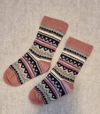 Socks with motifs made of wool, Grödo 