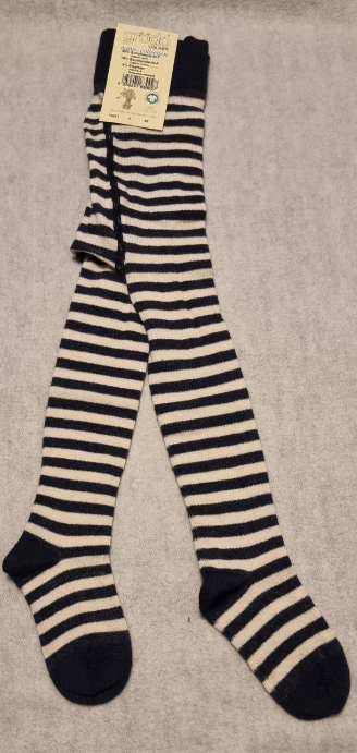 Strumpfhose gestreift aus Wolle, Grödo