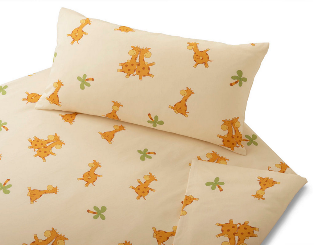 Organic Noble Beaver Children's Bedding Giraffe, Cotonea