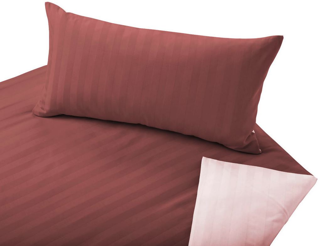Reversible satin bed linen Linea rosé/rubin, Cotonea