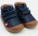Children's shoe "Nino Blue" made of vegetable-tanned leather with Velcro closure, Pololo