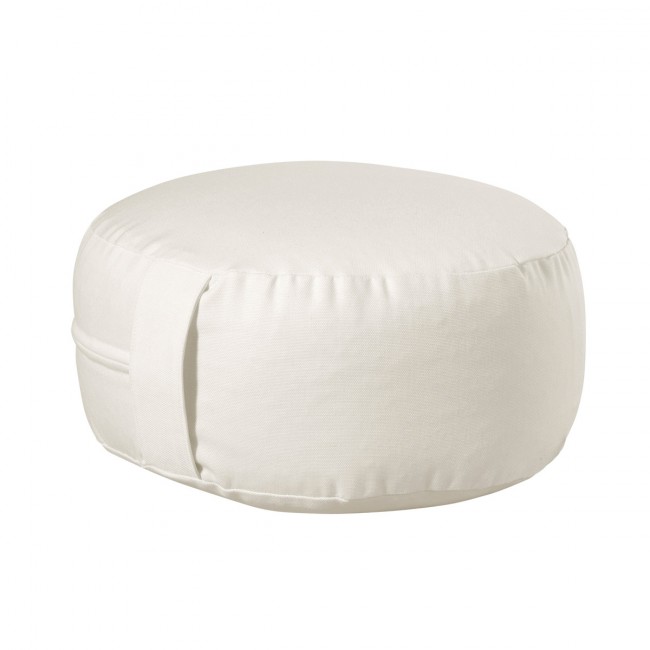 Meditation cushion, white, natural rubber 40x25, Prolana