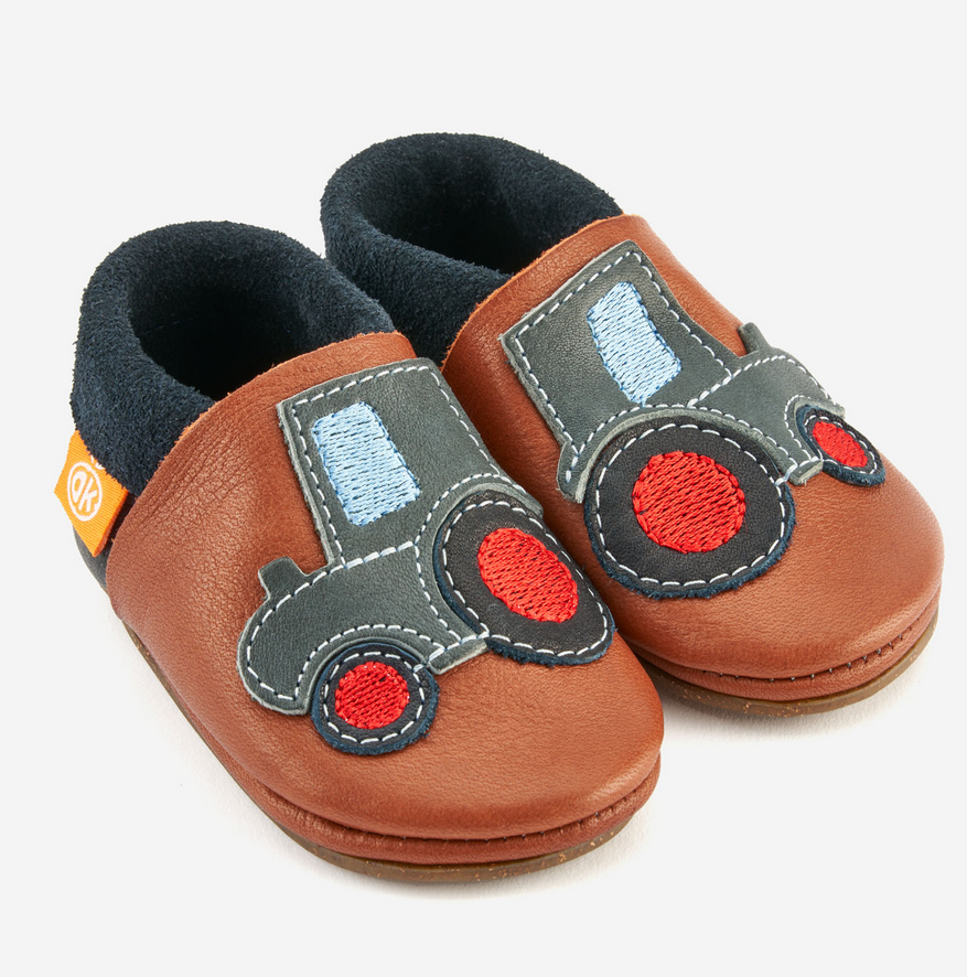 Chausson pieds nus "Tractor""Amigo", Orangenkinder 