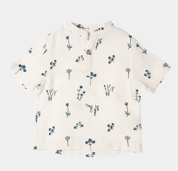 Chemise manches courtes mousseline délices des plantes,  Organic by Feldman