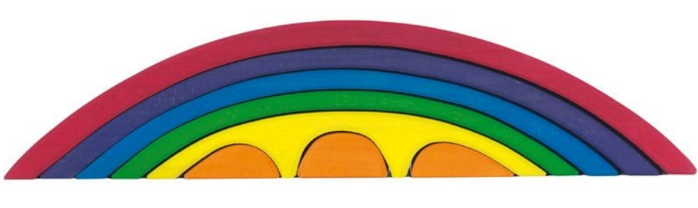 Bridge set 8 pièces aux couleurs de l'arc-en-ciel, Glückskäfer by Nic toys