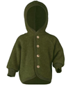 Kapuzenjacke mit Holzknöpfen Wollfleece, Engel