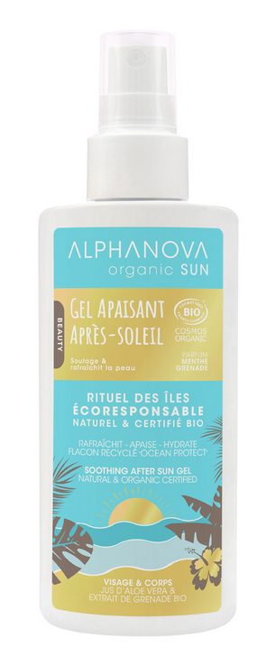 Gel apaisant rafraîchissant Après-soleil à l’aloe vera bio, Alphanova