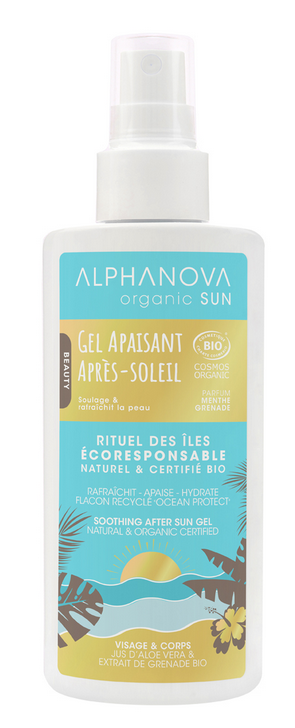 Refreshing Soothing Gel After-sun with organic aloe vera, Alphanova