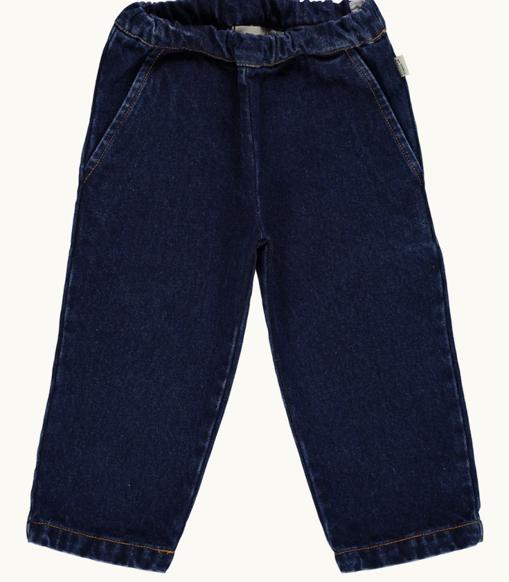 Pantalon Pomelos Dark Blue Denim, Poudre Organic