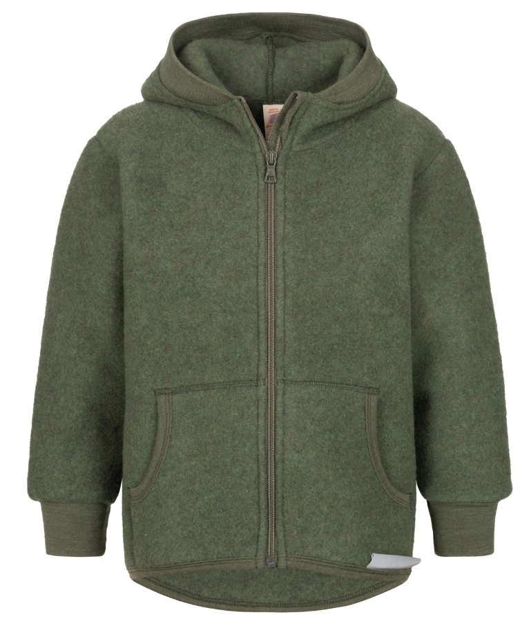 Wollfleece Kinder-Kapuzenjacke mit Reißverschluss, Engel