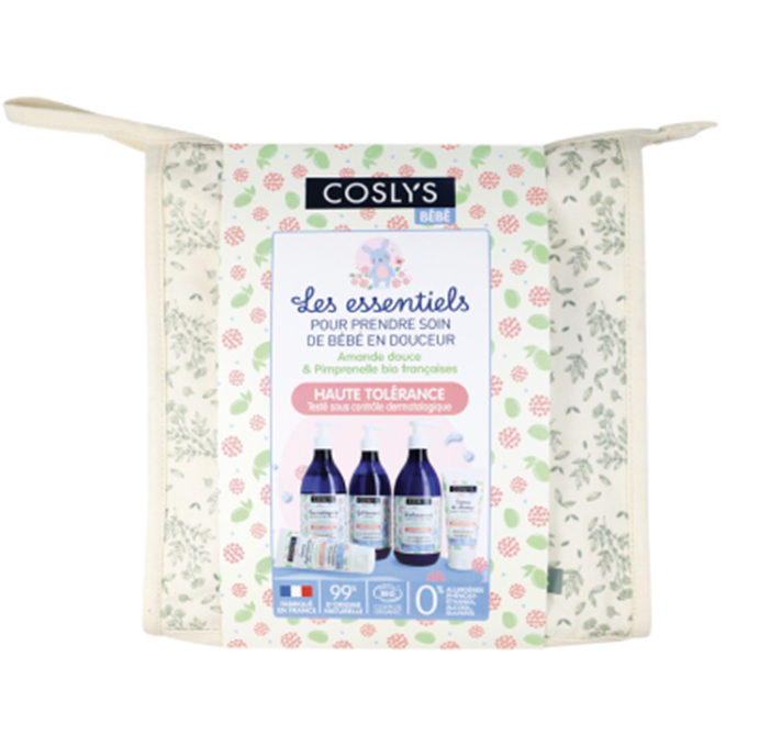 trousse avec 5 produits bébé, Coslys bébé