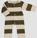 Gestreifter Frottee-Pyjama Meleze , Poudre Organic