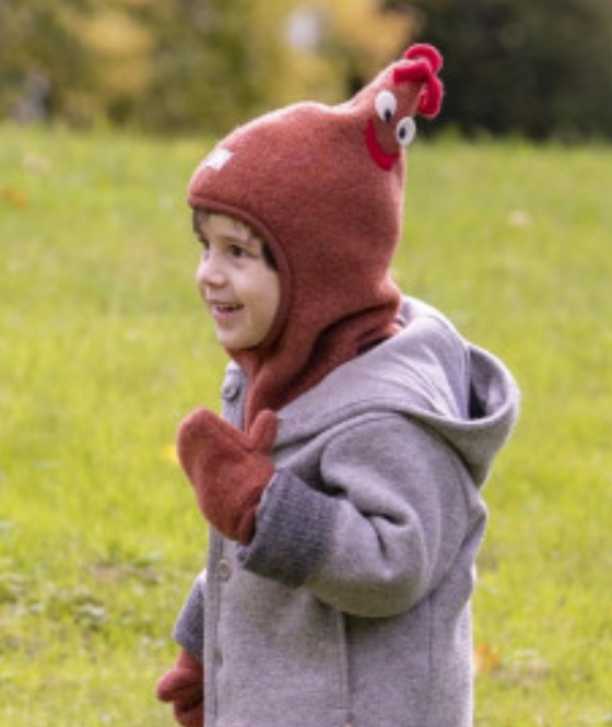 Wollfleece Mütze Max "Red Wood", PICKAPOOH