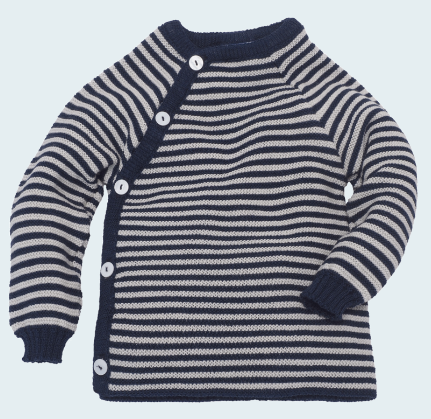 Striped wool cardigan "Ringelschlüttli", Reiff