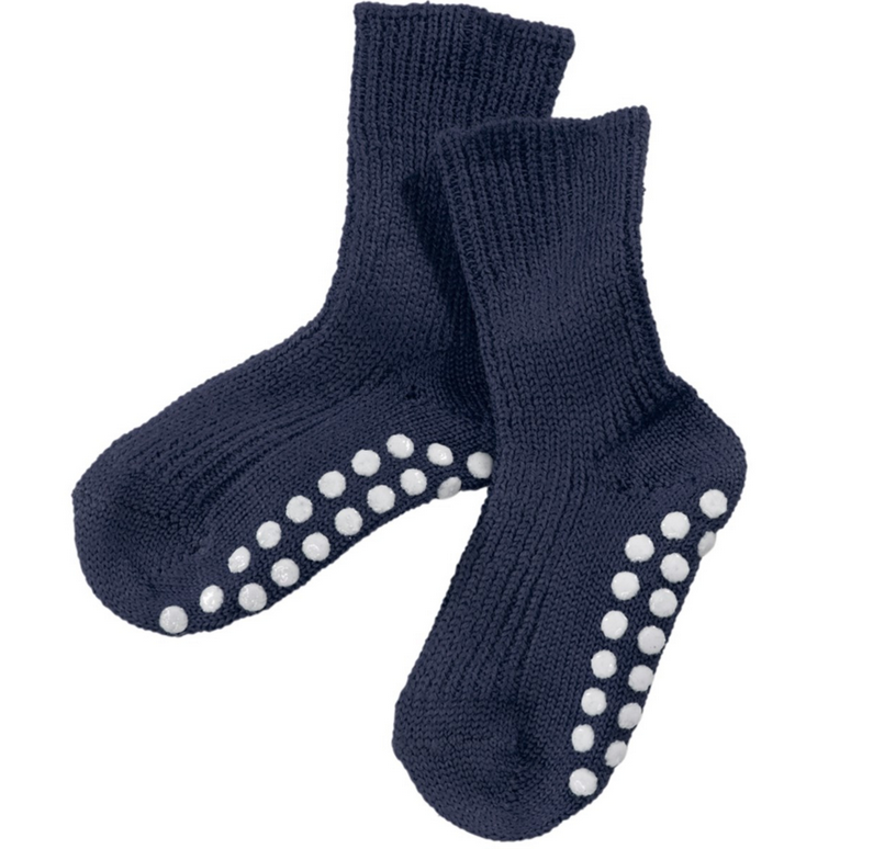 Chaussettes jeans antidérapantes en grosse maille, Hirsch