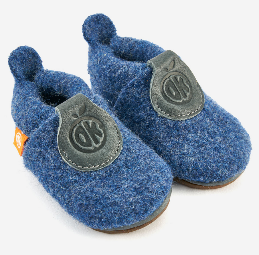 Chaussures pieds nus , chaussons en feutre Wolli uni, Orangenkinder 