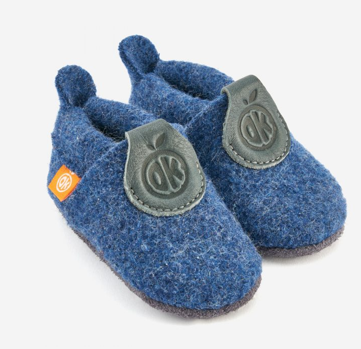 Wool slipper demin blue, Orangenkinder (26/27)