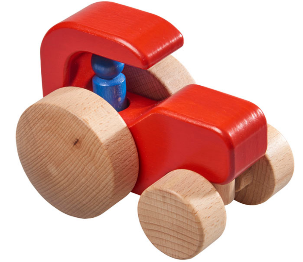 Wooden tractor, red, Nic toys