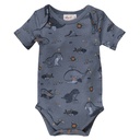 Baby Kurzarm Body, weiss/blau, PWO  