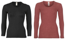 Damen-Shirt langarm Wolle/Seide, Engel