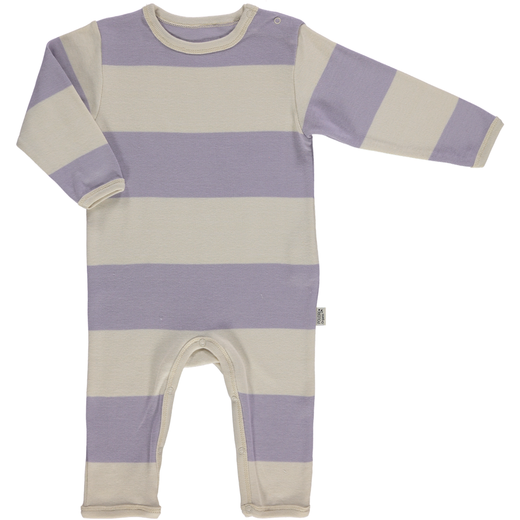 F+S24 Pyjamas Armoise Stripe, Poudre Organic