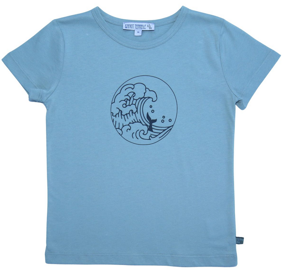 T-shirt à manches courtes avec des vagues, Enfant Terrible