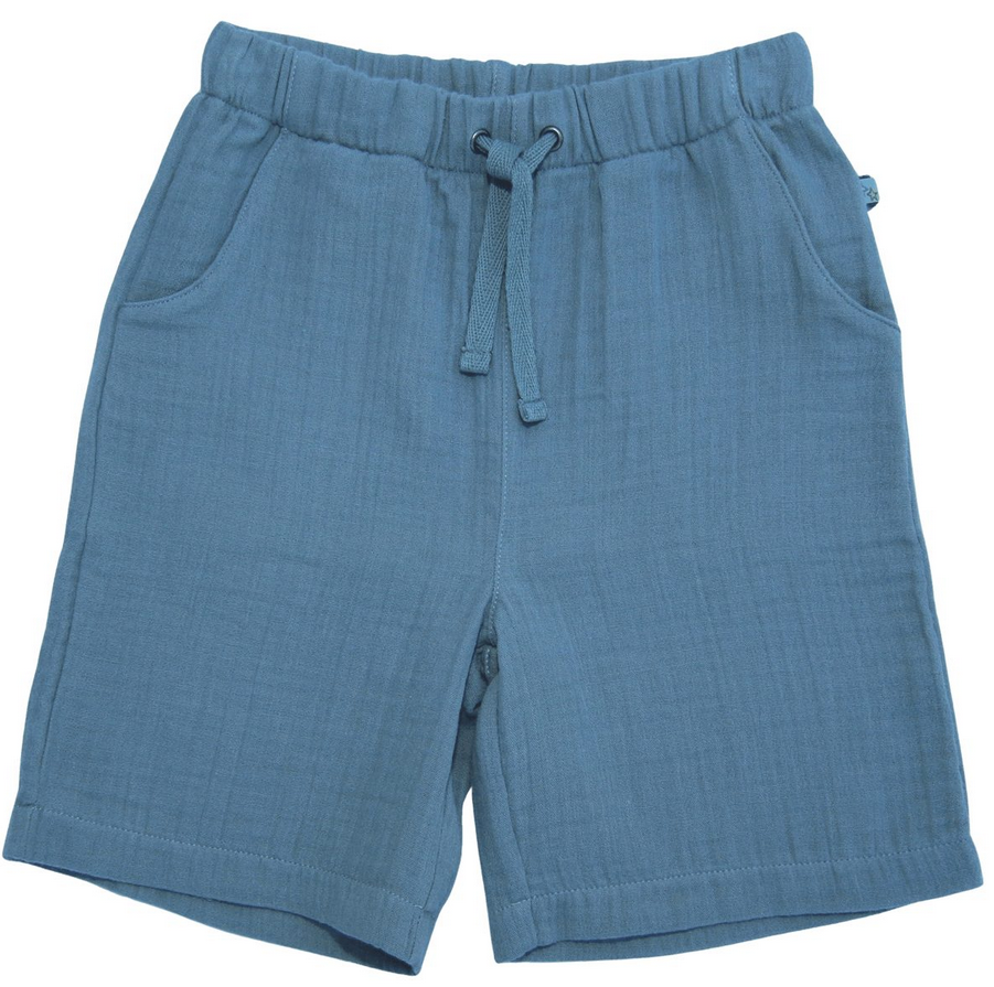 Muslin shorts in steel blue, Enfant Terrible