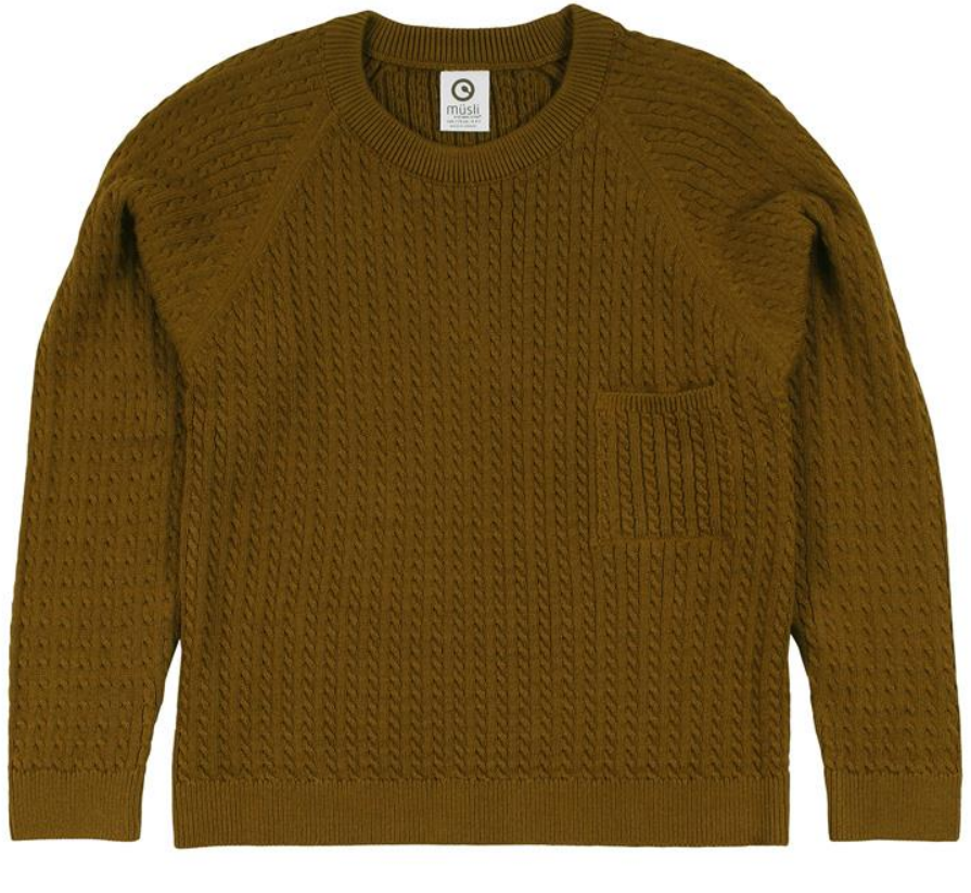 Knit pocket sweater, Müsli