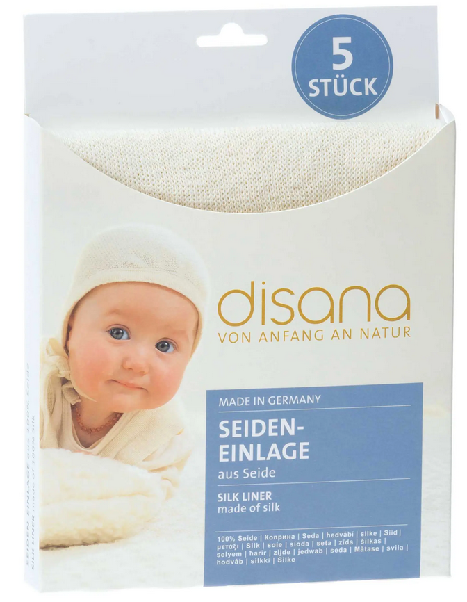 Silk liner for diaper 5er pack, Disana