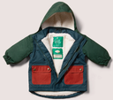 Wasserdichter Wintermantel "Blauer Farbblock", LGR
