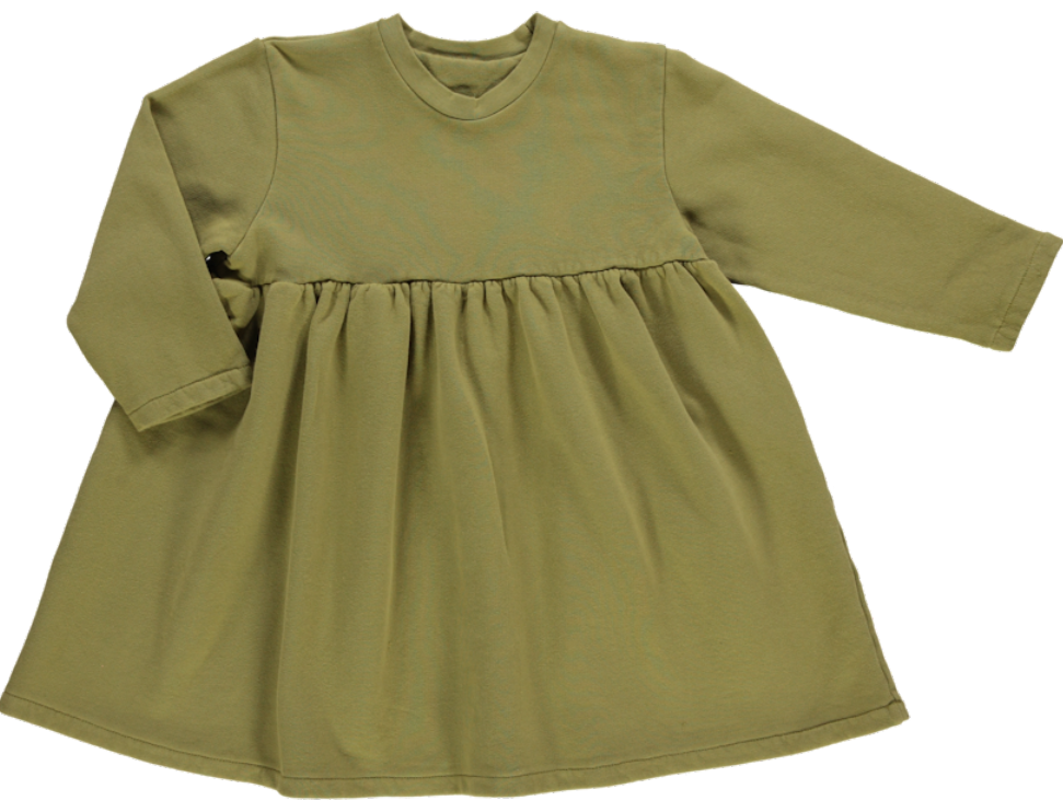 Dress Lobelia Moss Green, Poudre Organic