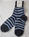 Geringelt Socken 100% Wolle , Hirsch Natur