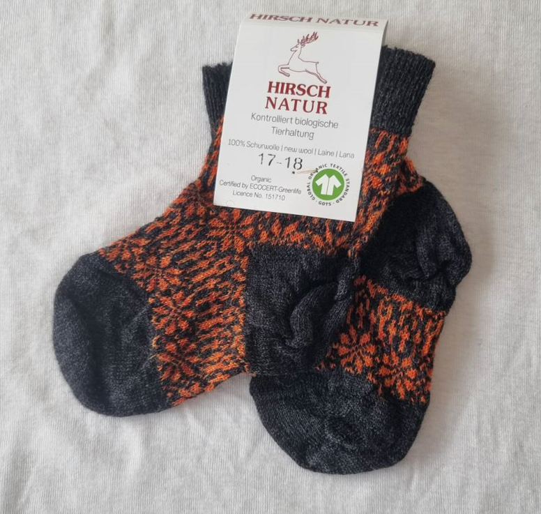 Socks 100% Wool, Hirsch-Natur