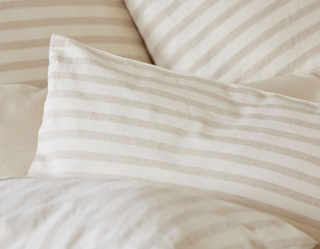 Garniture de lit PUR rayures, Cotonea 