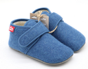 Wool barefoot slippers with velcro fastening, Pololo