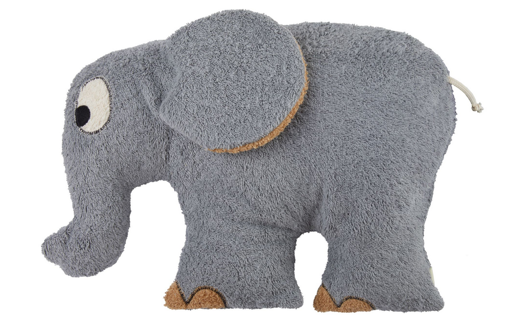 Efie XL Elephant, toy and cuddly pillow, controlled organic cultivation (organic), Made in Germany
