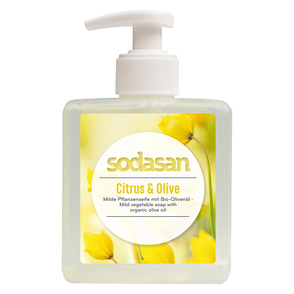 Savon liquide bio Citrus & Olive, Sodasan