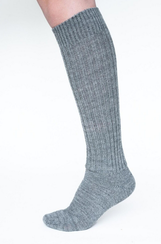 Chaussettes hautes enfants gris, Hirsch natur 