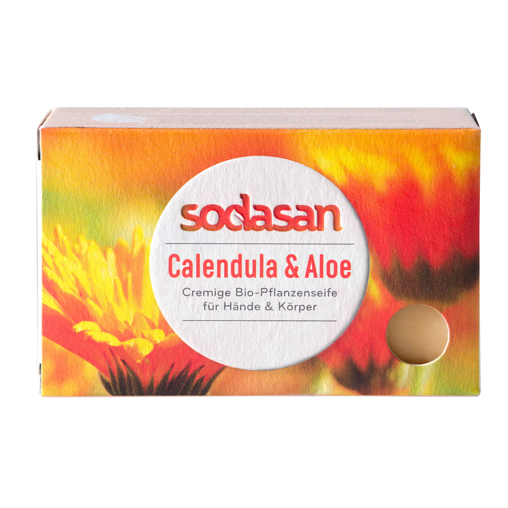 Bio-Stückseife Calendula & Aloe, Sodasan