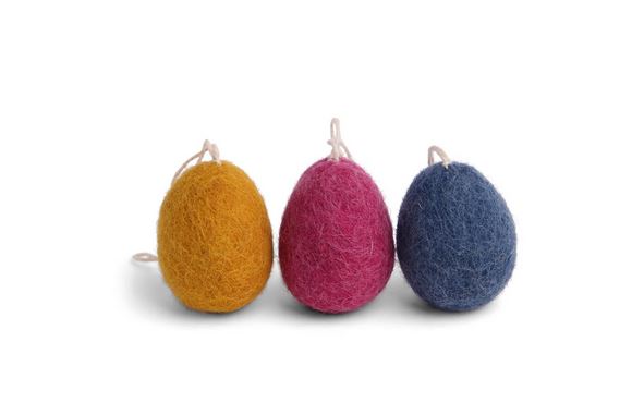 Colourful Easter eggs, set of 3, GRY & SIF
