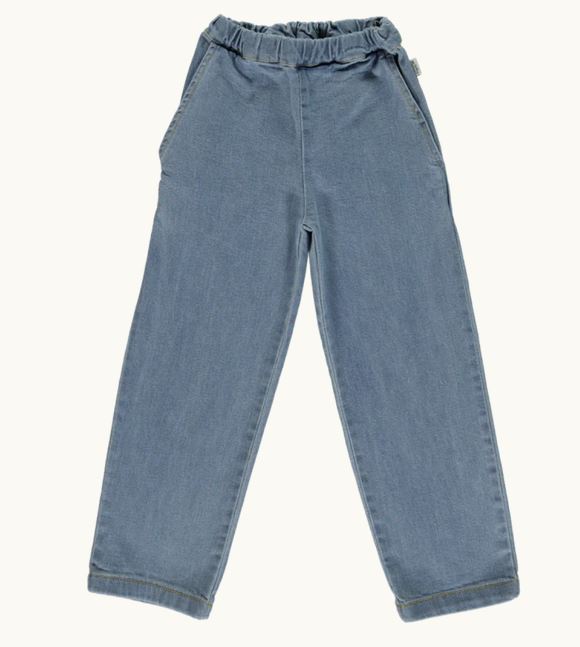 Pomelos Blue Denim Pants, Poudre Organic